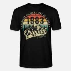 '1983 Jahrgang Geburtstag Retro Vintage Geschenk' Männer Bio T-Shirt | Spreadshirt -Steman Clothing Shop 1983 jahrgang geburtstag retro vintage geschenk maenner bio t shirt 2