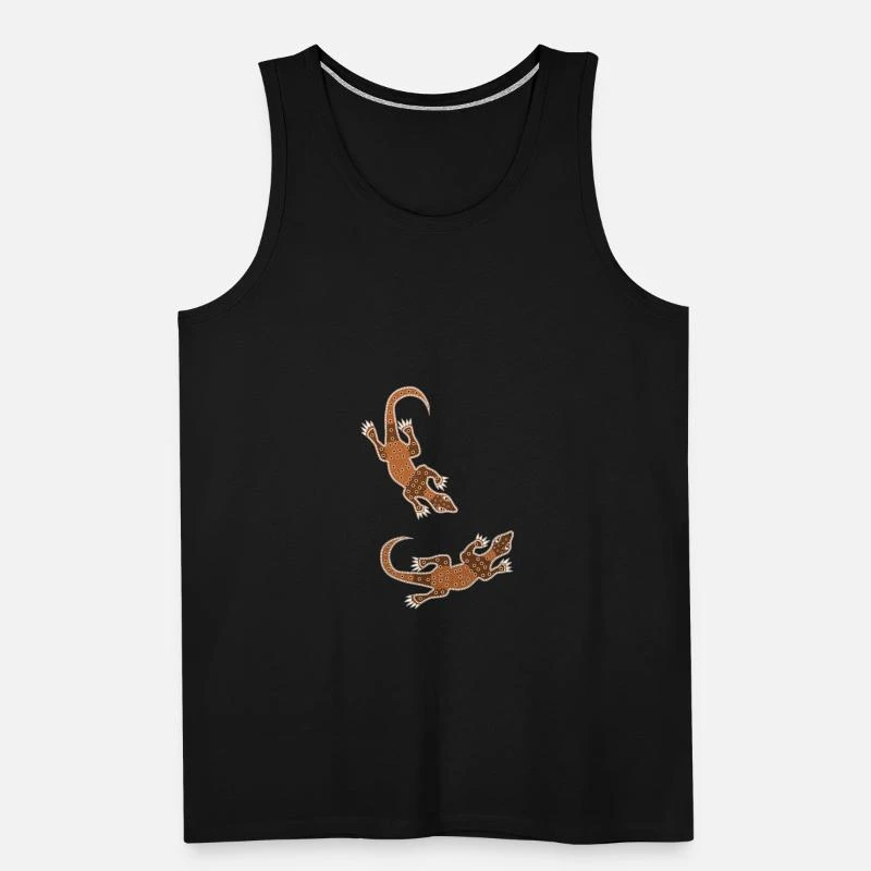 '2 Tanzende Warane' Männer Premium Tanktop | Spreadshirt 7 '2 Tanzende Warane' Männer Premium Tanktop | Spreadshirt – Bild 5