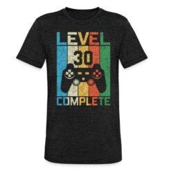 '30 Geburtstag Gamer Level 30 Completed Vintage' Unisex T-Shirt Meliert | Spreadshirt -Steman Clothing Shop 30 geburtstag gamer level 30 completed vintage unisex t shirt meliert 5