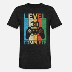 '30 Geburtstag Gamer Level 30 Completed Vintage' Unisex T-Shirt Meliert | Spreadshirt -Steman Clothing Shop 30 geburtstag gamer level 30 completed vintage unisex t shirt meliert 6