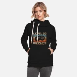 '30 Geburtstag Geschenk 30 Jahre Level 30 Complete' Unisex Schalkragen Hoodie | Spreadshirt -Steman Clothing Shop 30 geburtstag geschenk 30 jahre level 30 complete unisex schalkragen hoodie 2