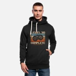 '30 Geburtstag Geschenk 30 Jahre Level 30 Complete' Unisex Schalkragen Hoodie | Spreadshirt