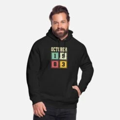 '40. Geburtstag Oktober Jahrgang 1983 Vintage' Unisex Bio Hoodie | Spreadshirt -Steman Clothing Shop 40 geburtstag oktober jahrgang 1983 vintage unisex bio hoodie 4