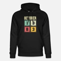 '40. Geburtstag Oktober Jahrgang 1983 Vintage' Unisex Bio Hoodie | Spreadshirt -Steman Clothing Shop 40 geburtstag oktober jahrgang 1983 vintage unisex bio hoodie 8
