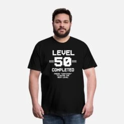'50 Geburtstag Gamer Level 50 Complete' Männer Premium T-Shirt | Spreadshirt -Steman Clothing Shop 50 geburtstag gamer level 50 complete maenner premium t shirt 2