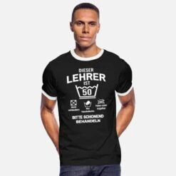 '50. Geburtstag Lehrer Lustig 50 Jahre' Männer Ringer T-Shirt | Spreadshirt