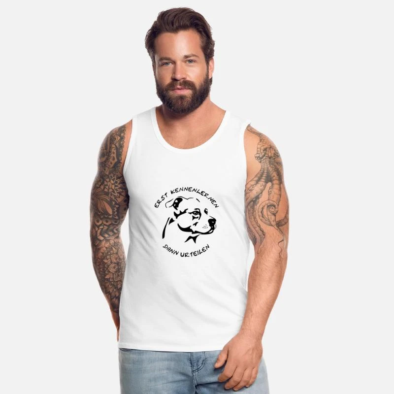 'American Staffordshire' Männer Premium Tanktop | Spreadshirt 4 'American Staffordshire' Männer Premium Tanktop | Spreadshirt – Bild 2
