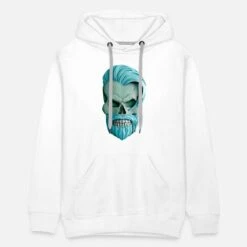 'bärtiger Schädel' Männer Premium Hoodie | Spreadshirt -Steman Clothing Shop baertiger schaedel maenner premium hoodie 2