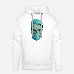 'bärtiger Schädel' Männer Premium Hoodie | Spreadshirt -Steman Clothing Shop baertiger schaedel maenner premium hoodie 4