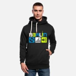 'Berlin Musik' Unisex Schalkragen Hoodie | Spreadshirt