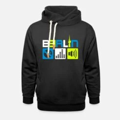 'Berlin Musik' Unisex Schalkragen Hoodie | Spreadshirt -Steman Clothing Shop berlin musik unisex schalkragen hoodie 6