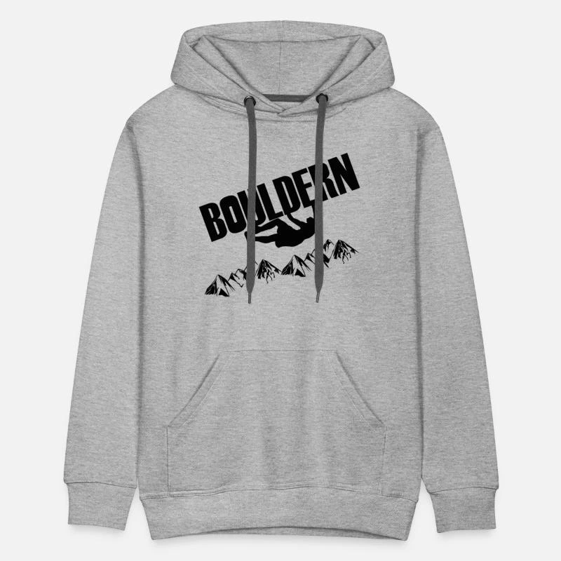 'bouldern Berge' Männer Premium Hoodie | Spreadshirt 5 'bouldern Berge' Männer Premium Hoodie | Spreadshirt – Bild 3