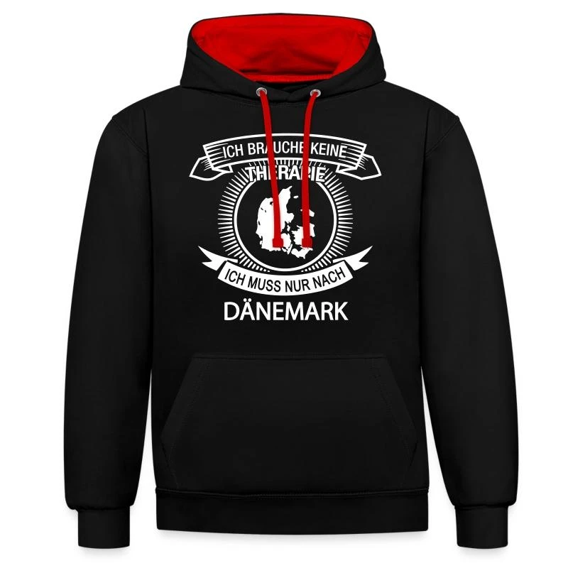 'Brauche Keine Therapie Muss Nur Nach Dänemark' Unisex Hoodie Zweifarbig | Spreadshirt 3 'Brauche Keine Therapie Muss Nur Nach Dänemark' Unisex Hoodie Zweifarbig | Spreadshirt