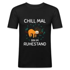 Stedman 'Chill Mal, Bin Im Ruhestand - Rentner Shirt' Männer Slim Fit T-Shirt | Spreadshirt -Steman Clothing Shop chill mal bin im ruhestand rentner shirt maenner slim fit t shirt 3