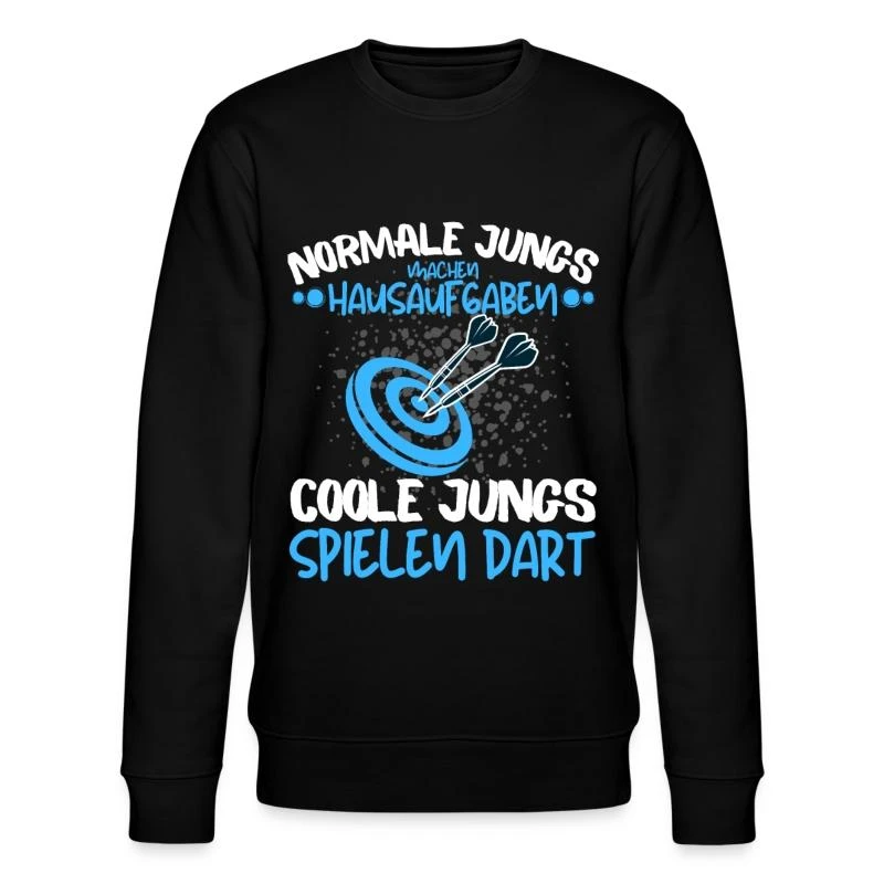 'COOLE JUNGS SPIELEN DART - DARTSPIELER SPRUCH' Männer Bio Pullover | Spreadshirt 4 'COOLE JUNGS SPIELEN DART - DARTSPIELER SPRUCH' Männer Bio Pullover | Spreadshirt – Bild 2