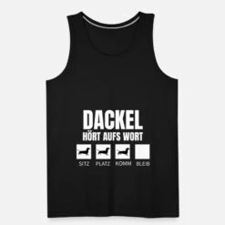'Dackel Hört Aufs Wort' Männer Premium Tanktop | Spreadshirt -Steman Clothing Shop dackel hoert aufs wort maenner premium tanktop 4