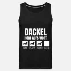 'Dackel Hört Aufs Wort' Männer Premium Tanktop | Spreadshirt -Steman Clothing Shop dackel hoert aufs wort maenner premium tanktop 6