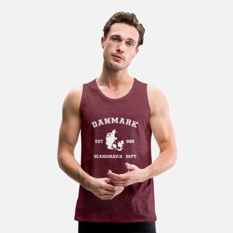 'Danmark' Männer Premium Tanktop | Spreadshirt 3 'Danmark' Männer Premium Tanktop | Spreadshirt