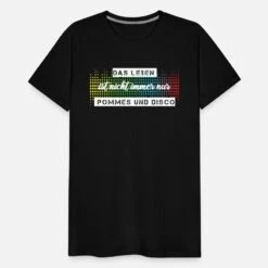 'Das Leben Ist Nicht Immer Nur Pommes Oder Disco' Männer Premium T-Shirt | Spreadshirt -Steman Clothing Shop das leben ist nicht immer nur pommes oder disco maenner premium t shirt 4