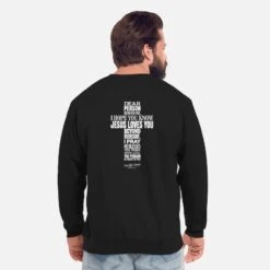 'dear Person Behind Me - Jesus Loves You' Unisex Pullover | Spreadshirt -Steman Clothing Shop dear person behind me jesus loves you unisex pullover 3
