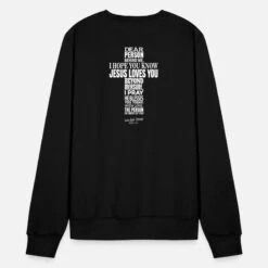 'dear Person Behind Me - Jesus Loves You' Unisex Pullover | Spreadshirt -Steman Clothing Shop dear person behind me jesus loves you unisex pullover 5
