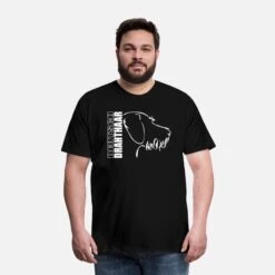 'DEUTSCH DRAHTHAAR PROFIL' Männer Premium T-Shirt | Spreadshirt -Steman Clothing Shop deutsch drahthaar profil maenner premium t shirt 2