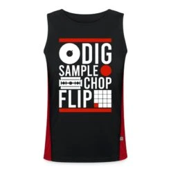 James & Nicholson 'DIG SAMPLE CHOP FLIP BEATMAKER BEATS' Funktionelles Kontrast-Tank Top Für Männer| Spreadshirt