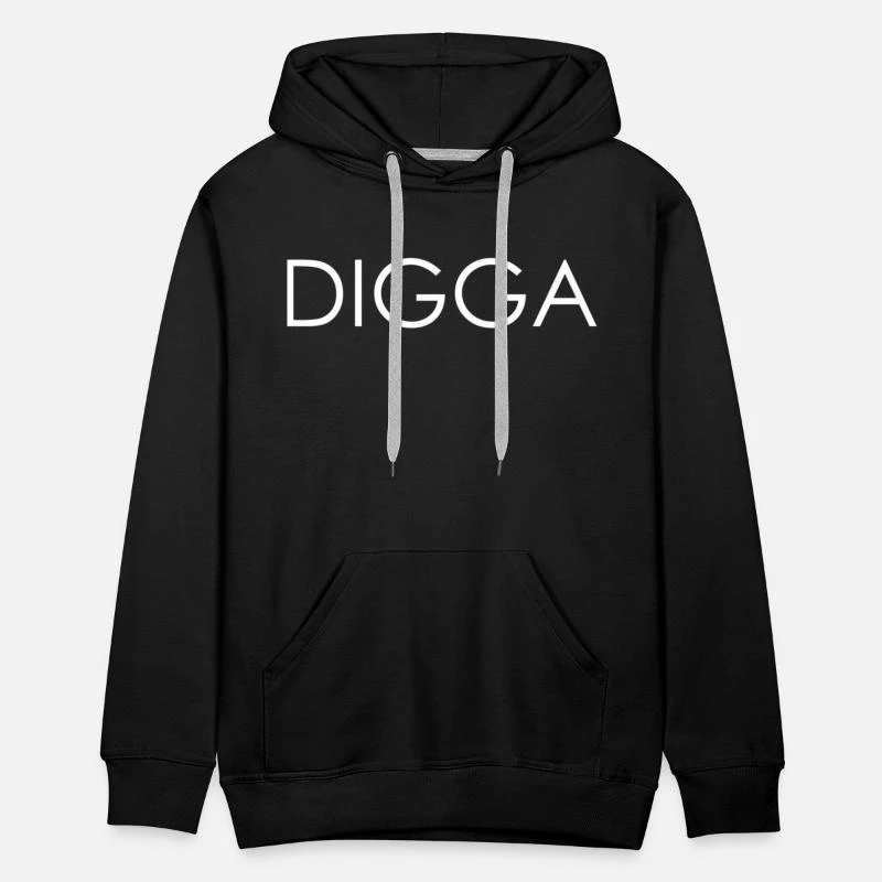 'DIGGA | Digga' Männer Premium Hoodie | Spreadshirt 5 'DIGGA | Digga' Männer Premium Hoodie | Spreadshirt – Bild 3