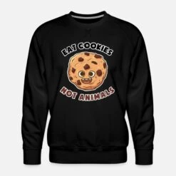 'Eat Cookies - Not Animals - Animal Rights' Männer Premium Pullover | Spreadshirt -Steman Clothing Shop eat cookies not animals animal rights maenner premium pullover 2
