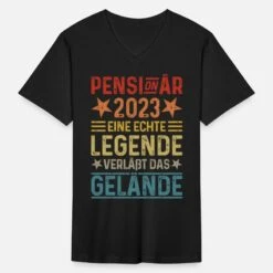 'Echte Legende Verläßt Das Gelände Pensionär 2023' Männer Bio T-Shirt Mit V-Ausschnitt | Spreadshirt -Steman Clothing Shop echte legende verlaesst das gelaende pensionaer 2023 maenner bio t shirt mit v ausschnitt 2