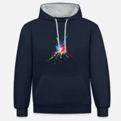'Farbspritzer Farbkleckse Bunt Cool Fun Farbe' Unisex Hoodie Zweifarbig | Spreadshirt -Steman Clothing Shop farbspritzer farbkleckse bunt cool fun farbe unisex hoodie zweifarbig 8