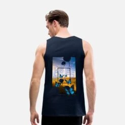 'Feel Free & Fly, Schmetterlinge, Sonnenuntergang' Männer Premium Tanktop | Spreadshirt -Steman Clothing Shop feel free fly schmetterlinge sonnenuntergang maenner premium tanktop 2