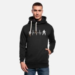 'Feuerwehrmann Feuerwehr Herzschlag' Unisex Schalkragen Hoodie | Spreadshirt