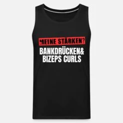 'Fitness Spruch Bankdrücken Bizeps Curls Kraftsport' Männer Premium Tanktop | Spreadshirt -Steman Clothing Shop fitness spruch bankdruecken bizeps curls kraftsport maenner premium tanktop 6