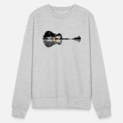 'Gitarre Natur See Schatten Design' Unisex Pullover | Spreadshirt -Steman Clothing Shop gitarre natur see schatten design unisex pullover 4