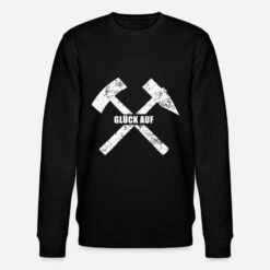 'GLÜCK AUF' Männer Bio Pullover | Spreadshirt -Steman Clothing Shop glueck auf maenner bio pullover 4