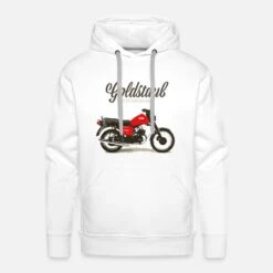 'Goldstaub Aus Ostdeutschland MZ ETZ 150' Männer Premium Hoodie | Spreadshirt -Steman Clothing Shop goldstaub aus ostdeutschland mz etz 150 maenner premium hoodie 4