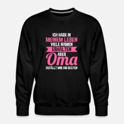 'Großmutter Oma' Männer Premium Pullover | Spreadshirt -Steman Clothing Shop grossmutter oma maenner premium pullover 2