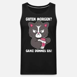 'Guten Morgen Ganz Dünnes Eis Katze Kaffee Geschenk' Männer Premium Tanktop | Spreadshirt -Steman Clothing Shop guten morgen ganz duennes eis katze kaffee geschenk maenner premium tanktop 6