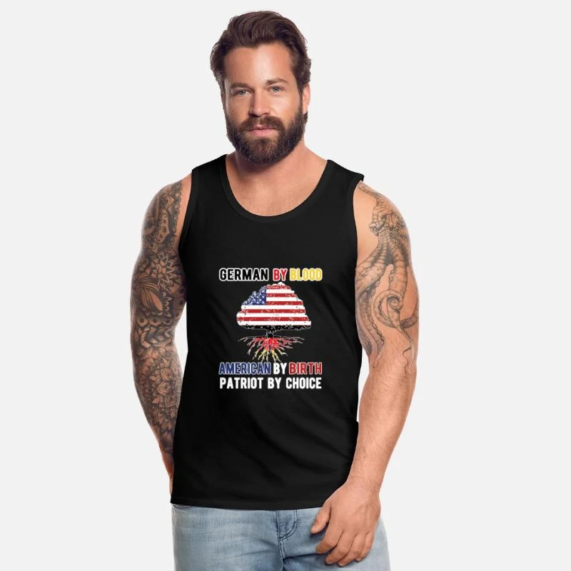 'Halb Deutscher Halb Amerikaner USA Deutschland' Männer Premium Tanktop | Spreadshirt 4 'Halb Deutscher Halb Amerikaner USA Deutschland' Männer Premium Tanktop | Spreadshirt – Bild 2