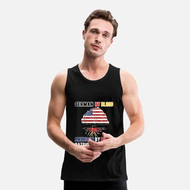 'Halb Deutscher Halb Amerikaner USA Deutschland' Männer Premium Tanktop | Spreadshirt 3 'Halb Deutscher Halb Amerikaner USA Deutschland' Männer Premium Tanktop | Spreadshirt