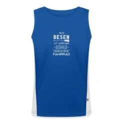 James & Nicholson 'Halloween. Hexe. Hexenbesen. Fahrrad. Witzig. Fahr' Funktionelles Kontrast-Tank Top Für Männer| Spreadshirt