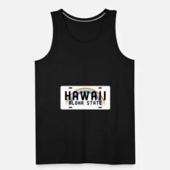 'Hawaii Aloha State' Männer Premium Tanktop | Spreadshirt -Steman Clothing Shop hawaii aloha state maenner premium tanktop 4
