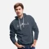 'Heartbeat-Berg Und Katze -' Männer Premium Hoodie | Spreadshirt -Steman Clothing Shop heartbeat berg und katze maenner premium hoodie