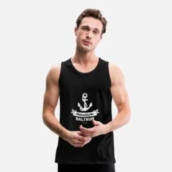 'Heimathafen Baltrum' Männer Premium Tanktop | Spreadshirt