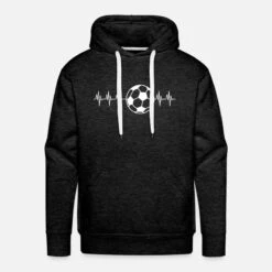 'Herzschlag Fussball' Männer Premium Hoodie | Spreadshirt -Steman Clothing Shop herzschlag fussball maenner premium hoodie 4
