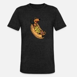 'Hotdog Weenie Wiener Hund Dackel Wurst' Unisex T-Shirt Meliert | Spreadshirt -Steman Clothing Shop hotdog weenie wiener hund dackel wurst unisex t shirt meliert 6
