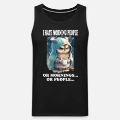 'I Hate Morning People Lustiger Spruch Morgenmuffel' Männer Premium Tanktop | Spreadshirt -Steman Clothing Shop i hate morning people lustiger spruch morgenmuffel maenner premium tanktop 6