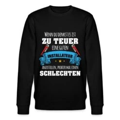 'Installateur Heizungsbauer Elektroinstallateur' Männer Bio Pullover | Spreadshirt 10 'Installateur Heizungsbauer Elektroinstallateur' Männer Bio Pullover | Spreadshirt -Steman Clothing Shop installateur heizungsbauer elektroinstallateur maenner bio pullover 3