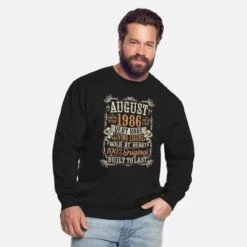 'Jahrgang August 1986 Geboren Geburtstag Geschenk' Unisex Pullover | Spreadshirt -Steman Clothing Shop jahrgang august 1986 geboren geburtstag geschenk unisex pullover 1
